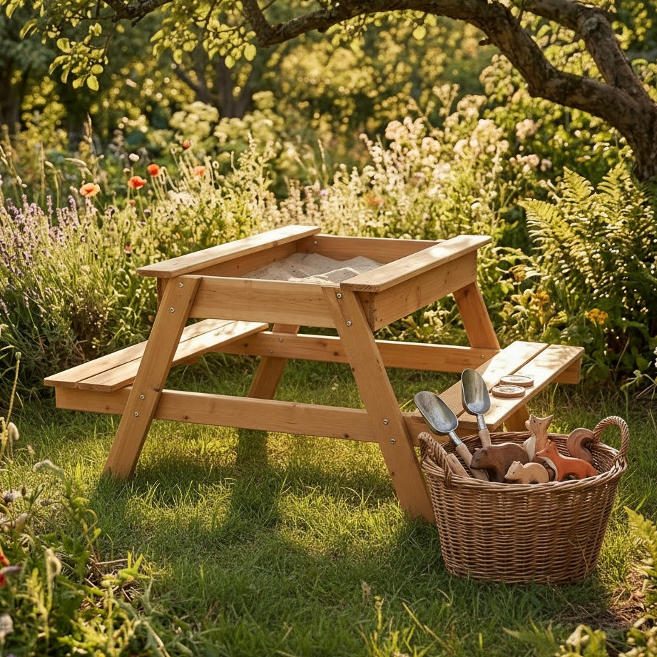 Picnic Table Sandpit with Lid