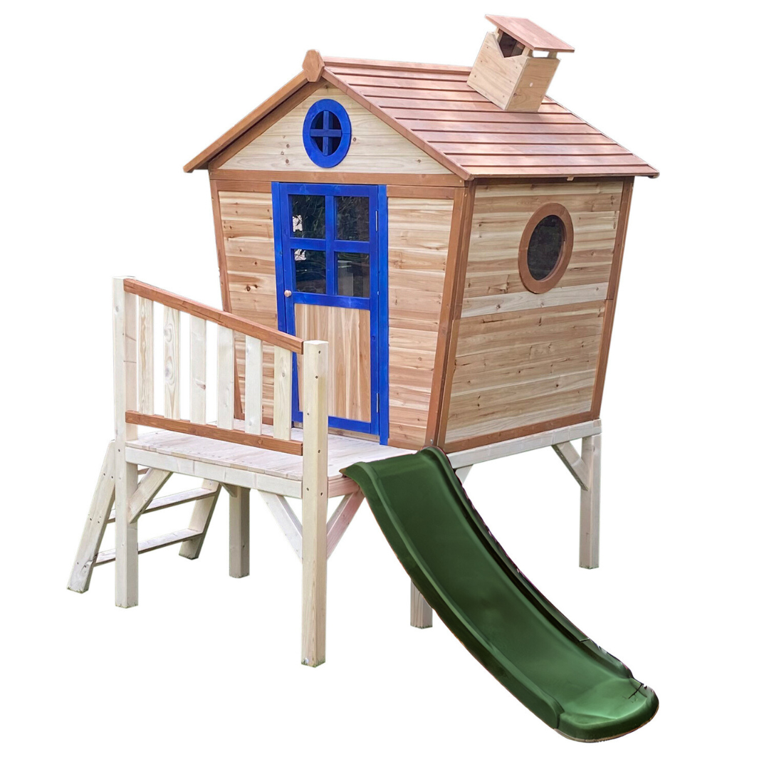 Redwood Tower Playhouse - with Slide and Ladder