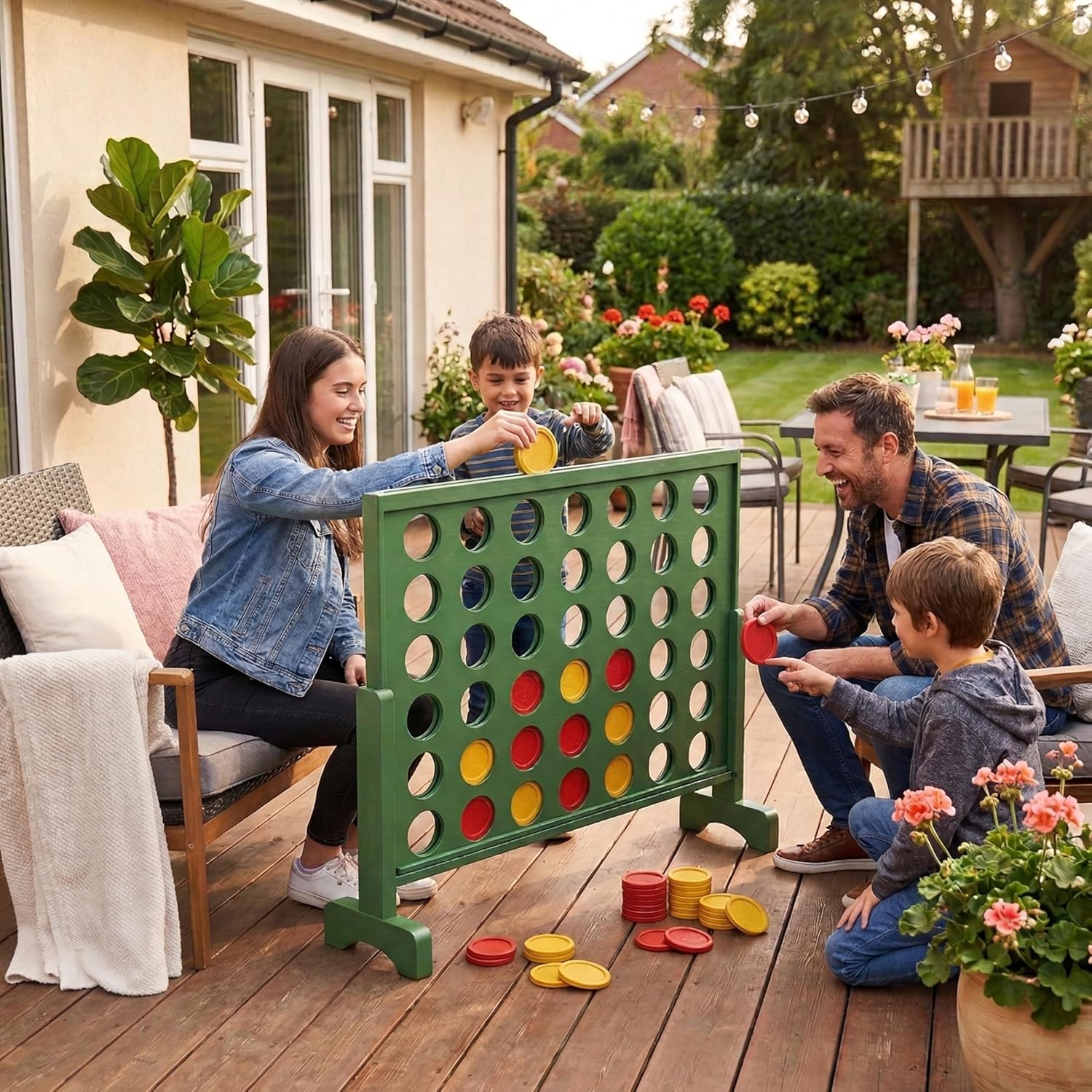 Jumbo 4 Connect Four Game – Giant Garden Connect 4