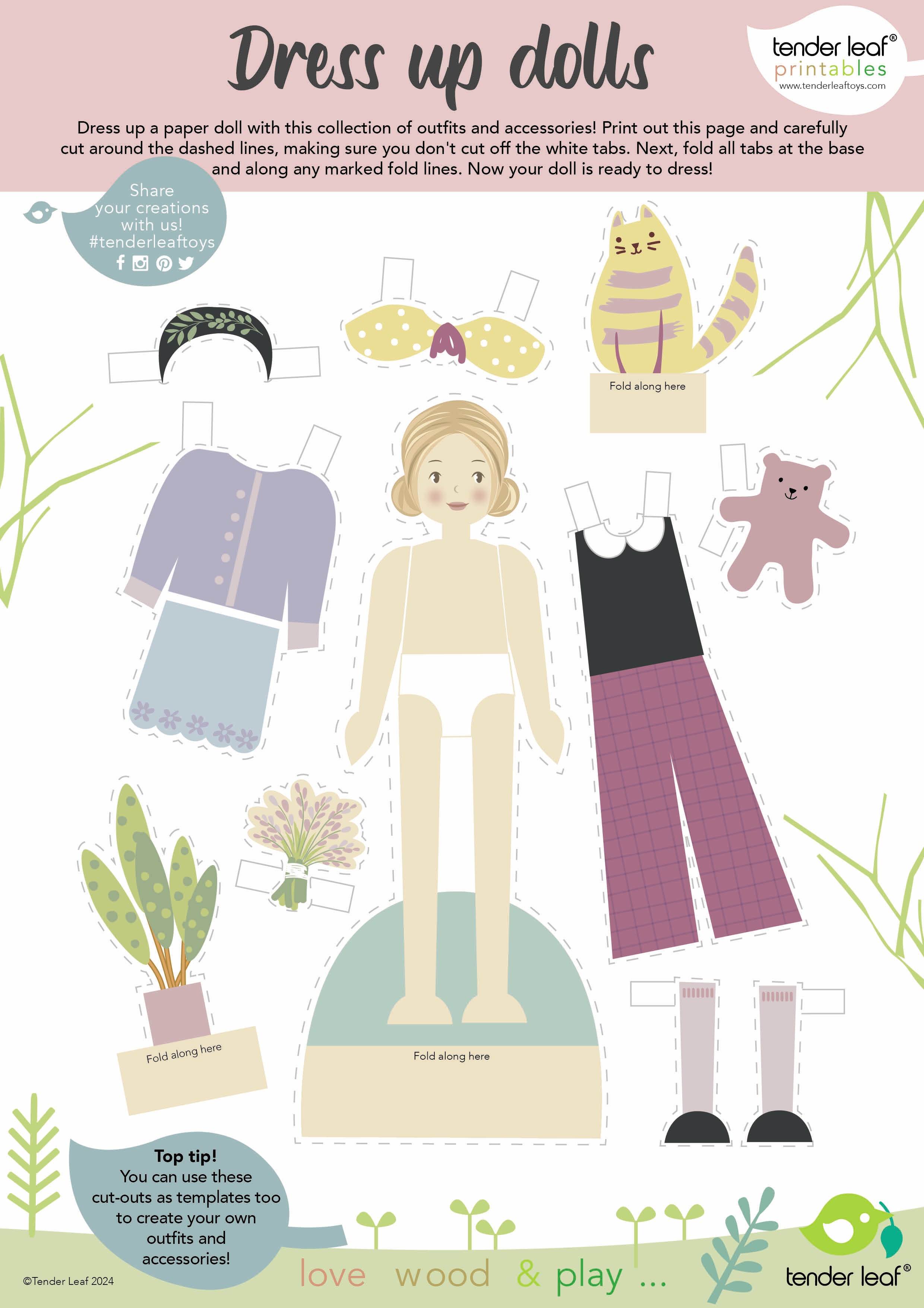 Ferne Wooden Doll