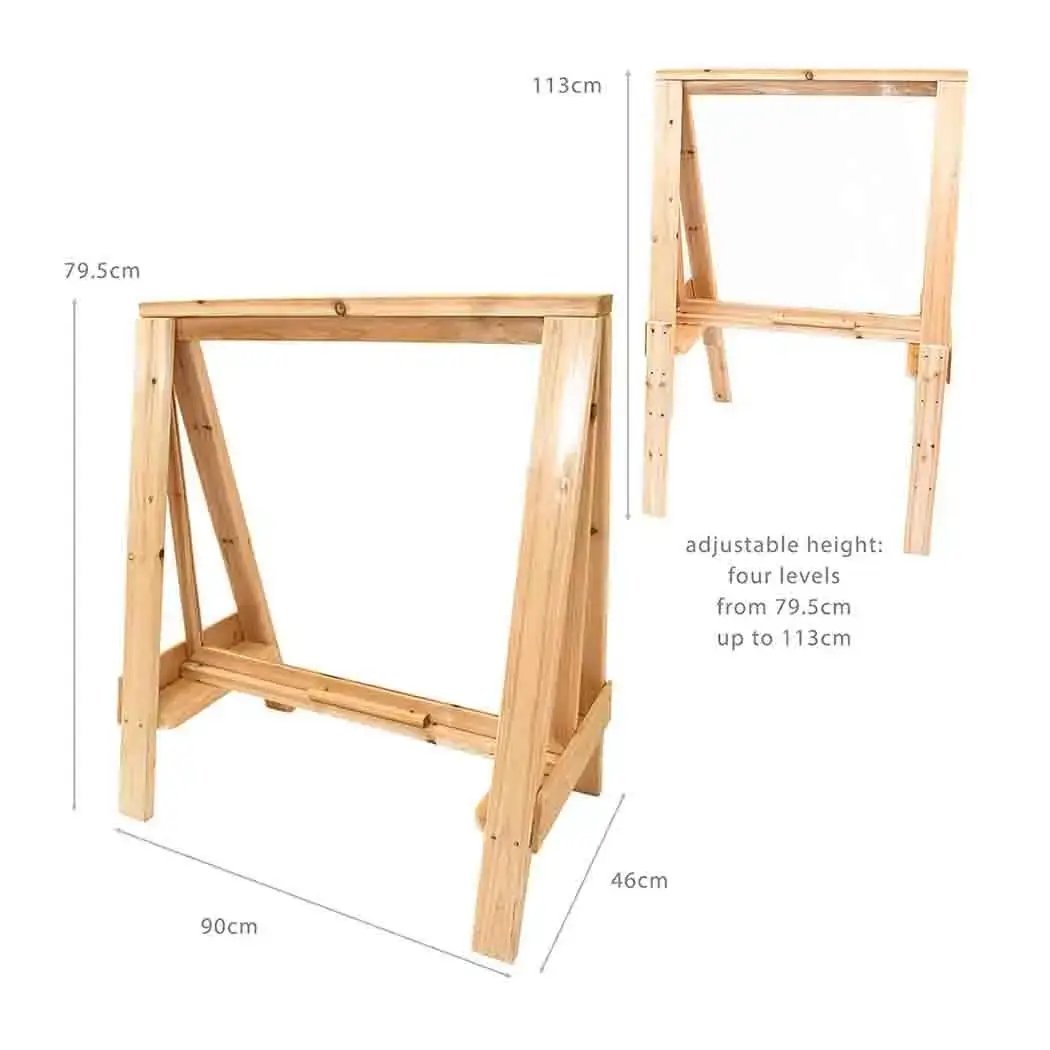 Wooden Messy Play Easel For Indoor & Outdoor Play – Outdoor Art Easel