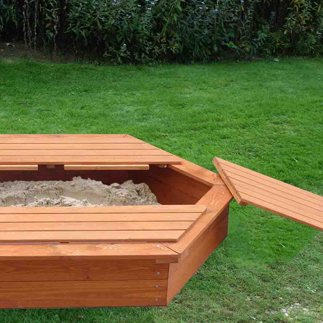 Hexagonal Wooden Sandpit for ALL Ages - 1.5m