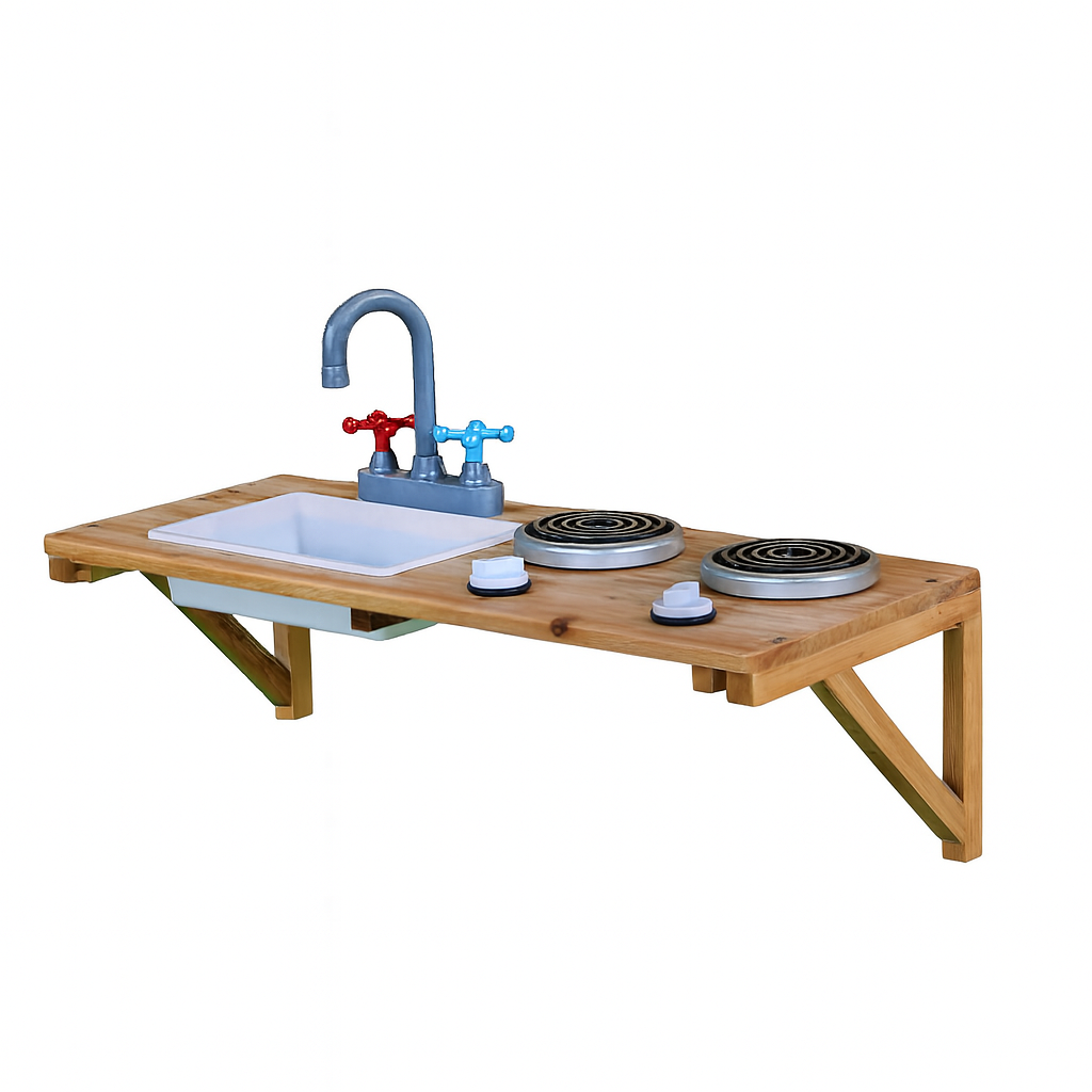 Play Kitchen Table – Wall-Mounted Outdoor Play Kitchen